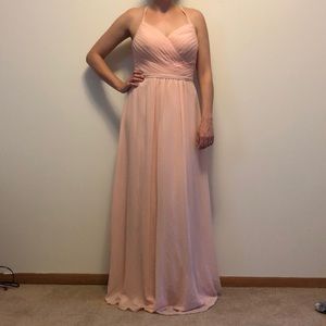Amari pearl pink bridesmaids dress (size a6)